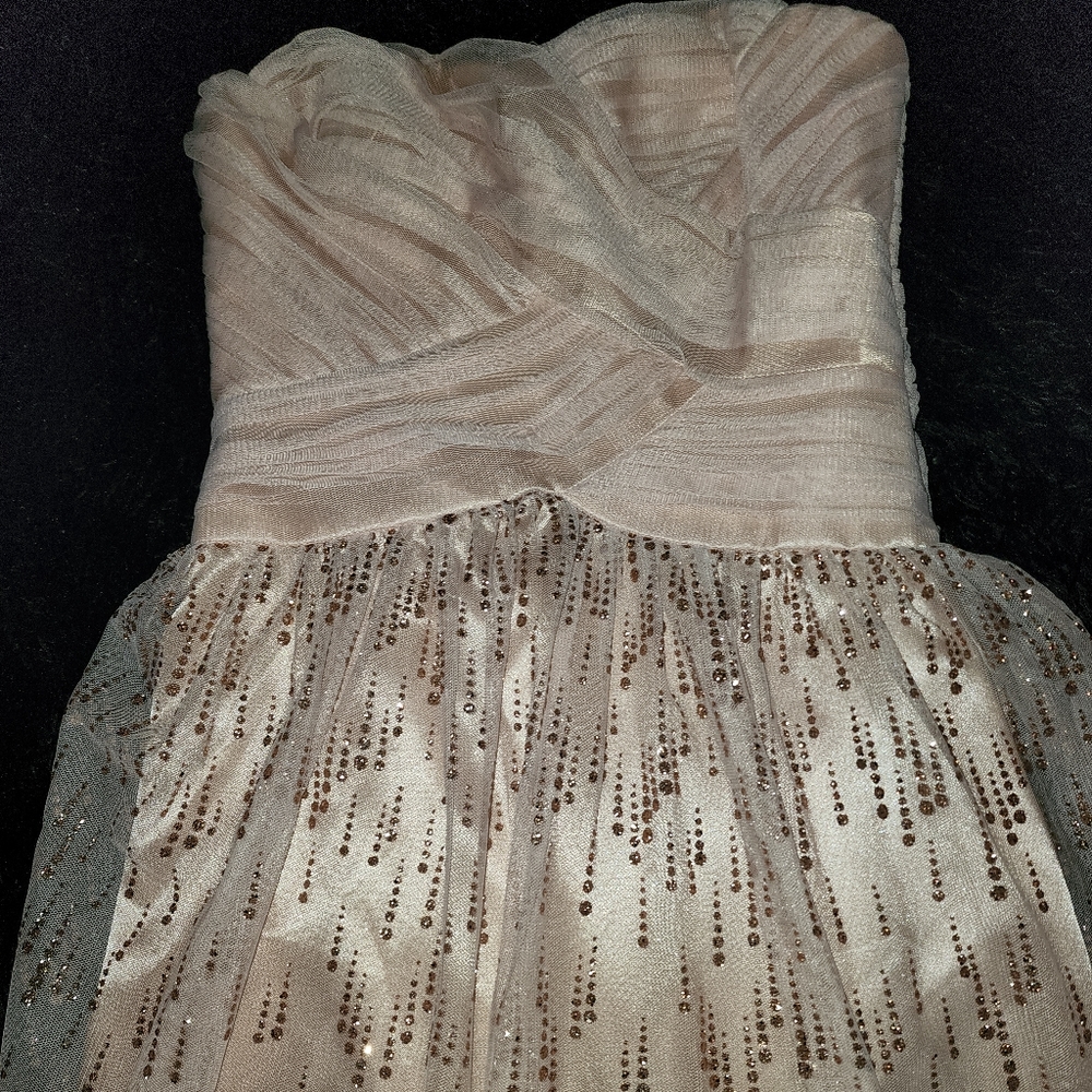 Light champagne pink formal evening gown